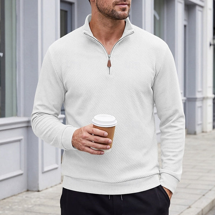 Vladimir | Sweater texturado con cierre al cuello