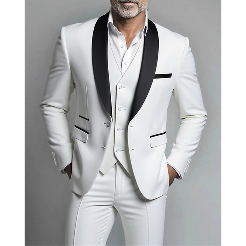 Fredy | Traje de tres piezas con solapa chal