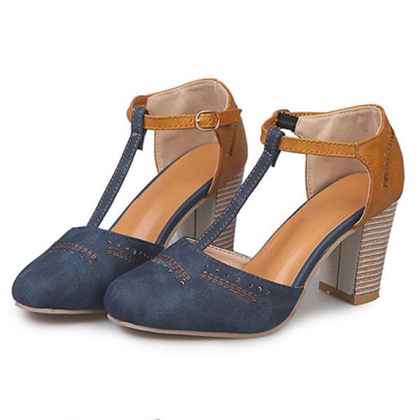 Ximena Andrea | Mary janes bicolor con taco ancho
