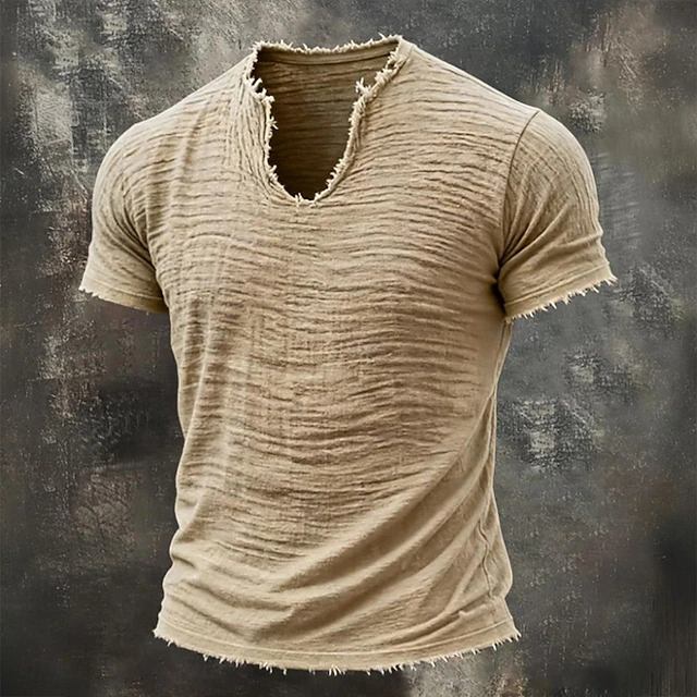Gerald | Polera de cuello muesca con textura
