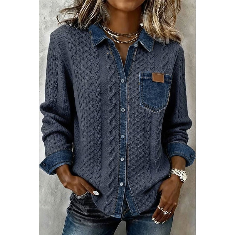 Ruth | Camisa de punto con contrastes