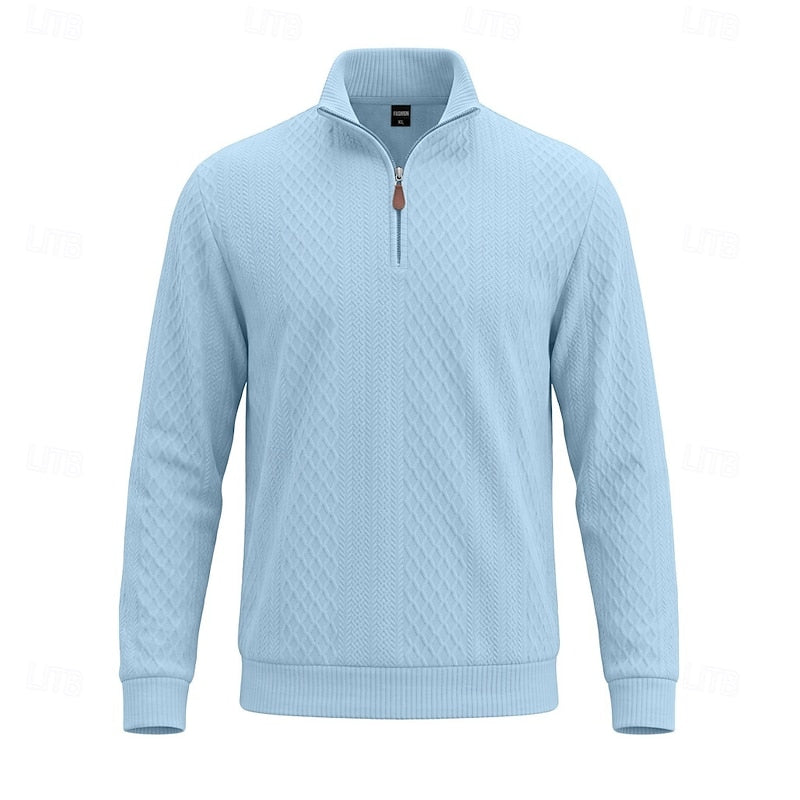 Ezio | Sweater texturado con cierre corto