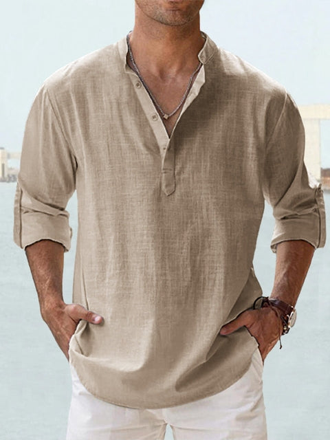 Amilcar | Camisa de manga larga con botones al cuello
