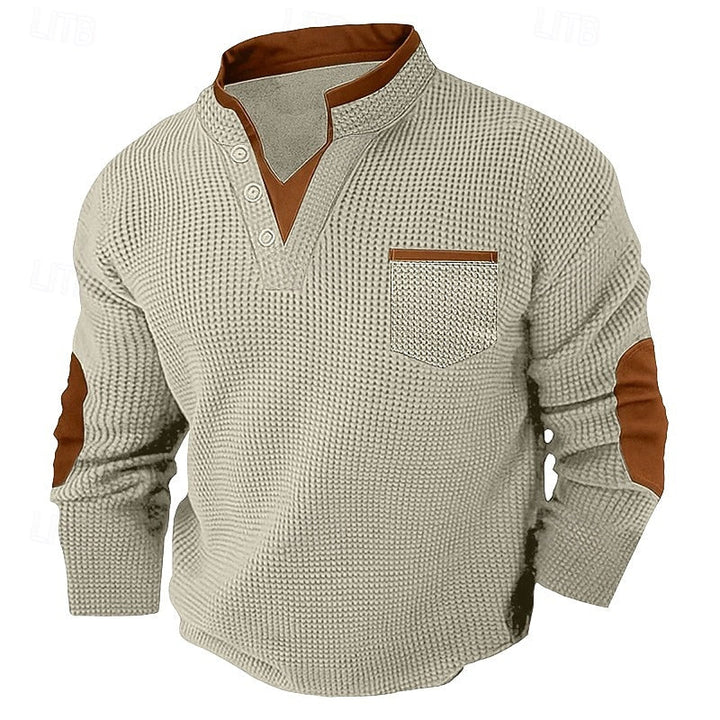 Vladimir | Polerón henley de textura waffle