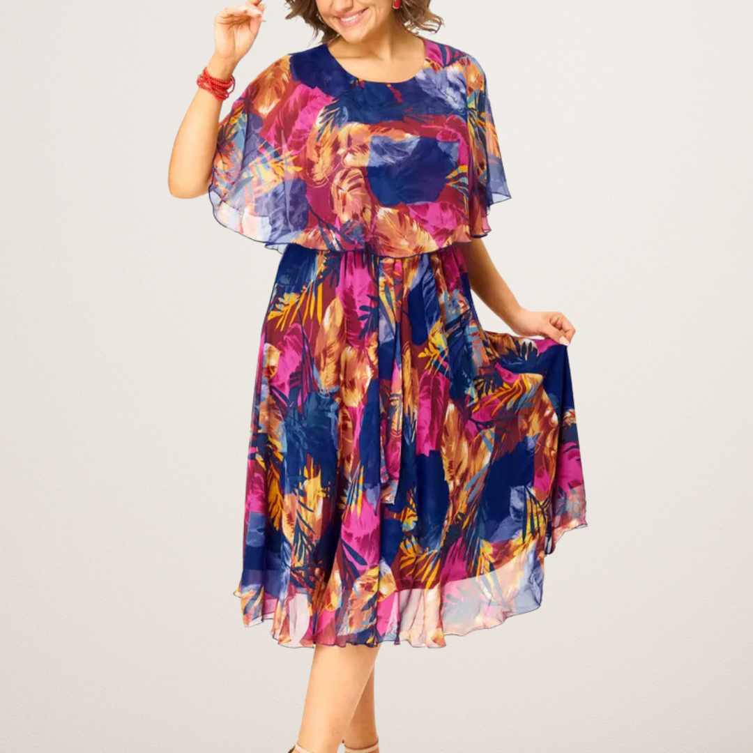 Ashley | Vestido midi estampado