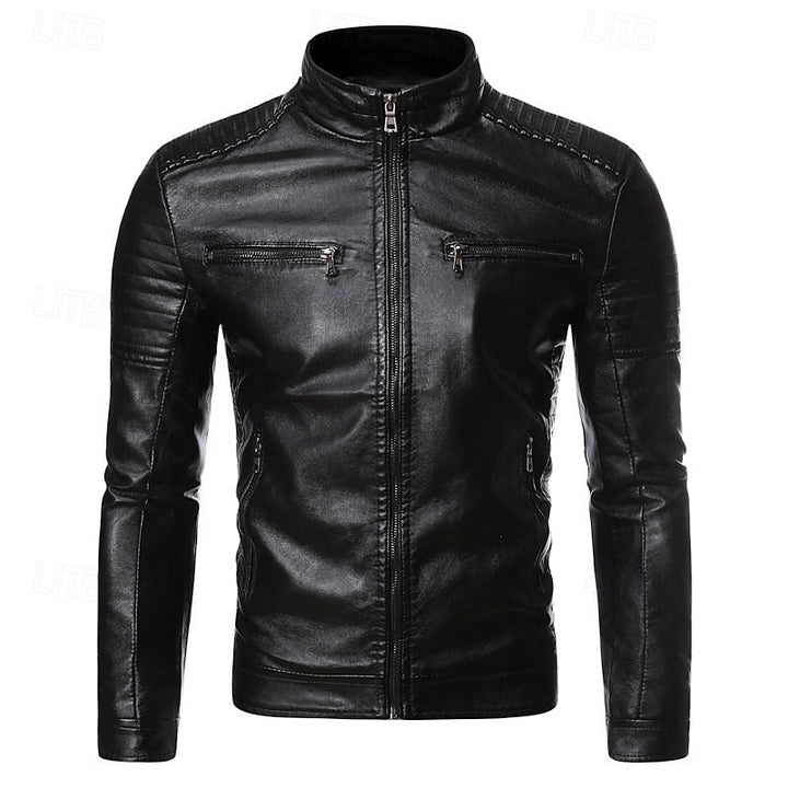 Esteban | Chaqueta biker con cuello alto