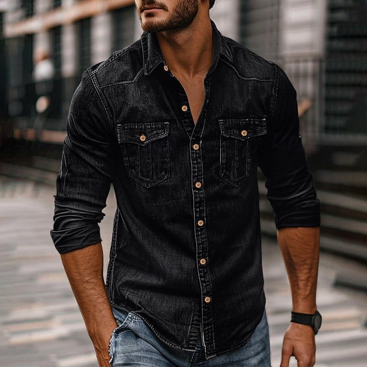 Mario | Camisa de mezclilla con bolsillos