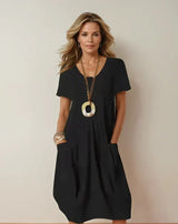 Pastora | Vestido midi de algodón con bolsillos