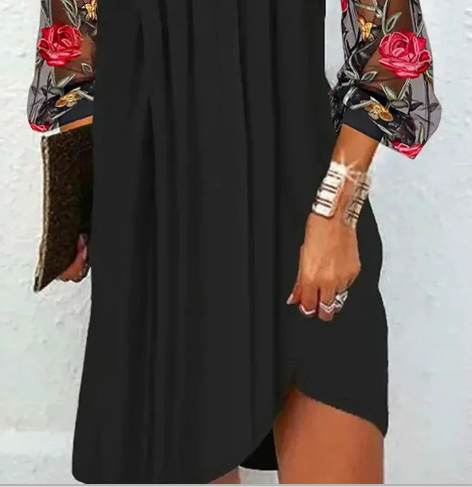 Ámbar | Vestido elegante de mangas bordadas