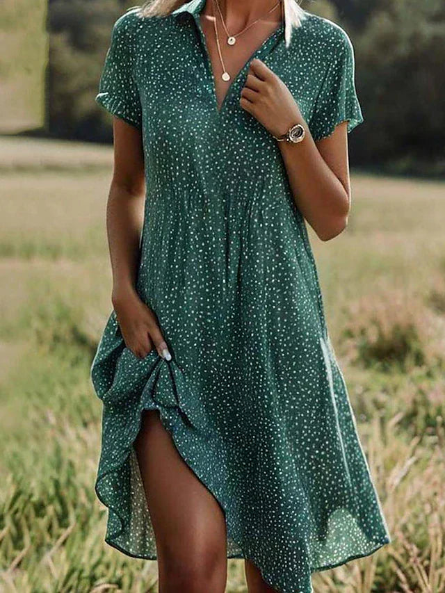 María | Vestido Midi de Manga Corta