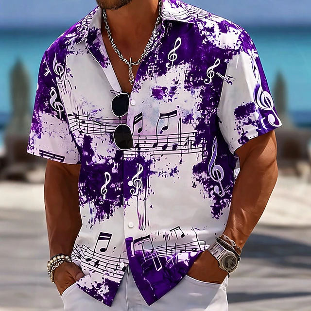 Byron | Camisa manga corta con estampado artístico