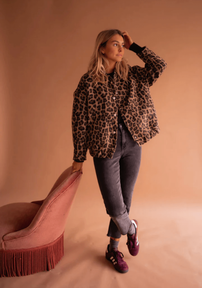 Leona | Chaqueta Bomber de Leopardo