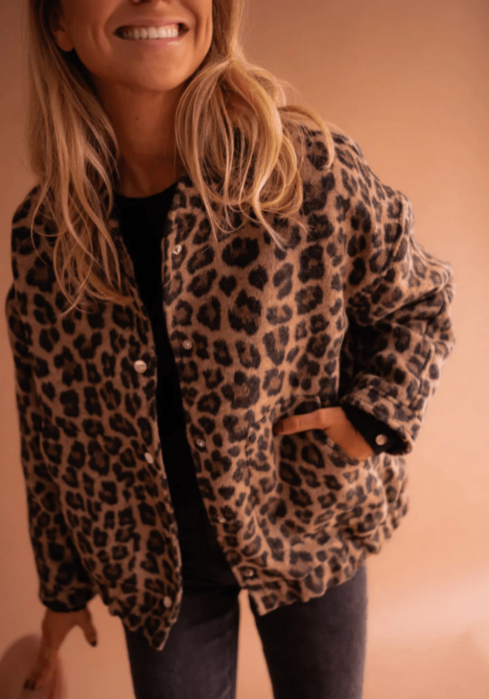 Leona | Chaqueta Bomber de Leopardo