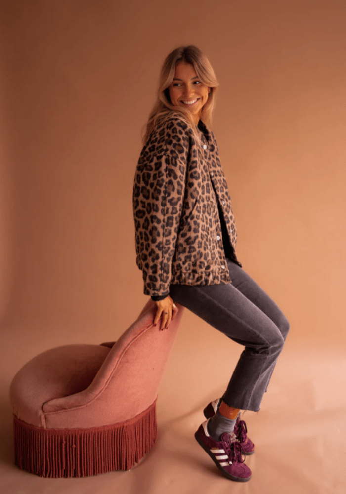 Leona | Chaqueta Bomber de Leopardo