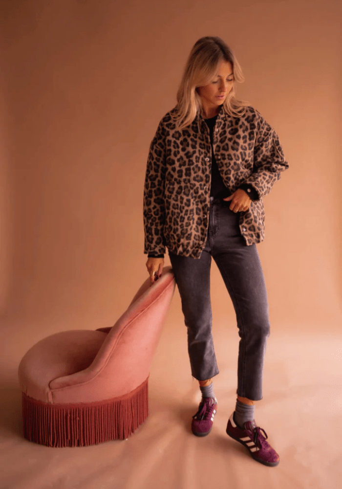 Leona | Chaqueta Bomber de Leopardo