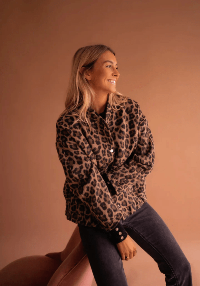 Leona | Chaqueta Bomber de Leopardo