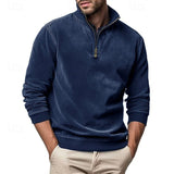 Gustavo | Sweatshirt con cuello alto y cierre medio