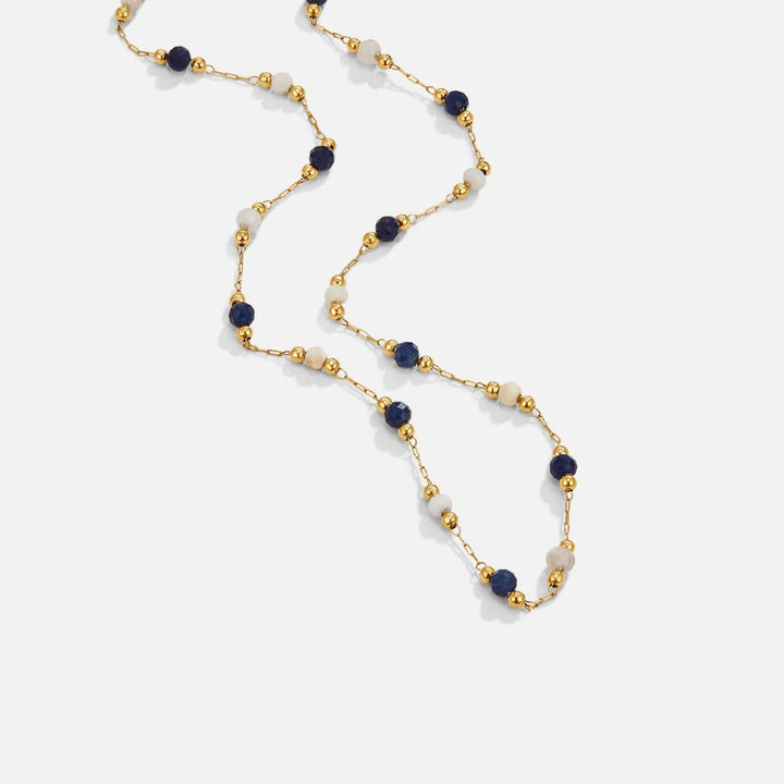 Miriam | Collar de cuentas en tonos azul y beige