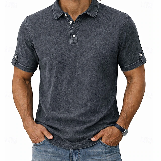 Salvador | Polera polo con lavado vintage