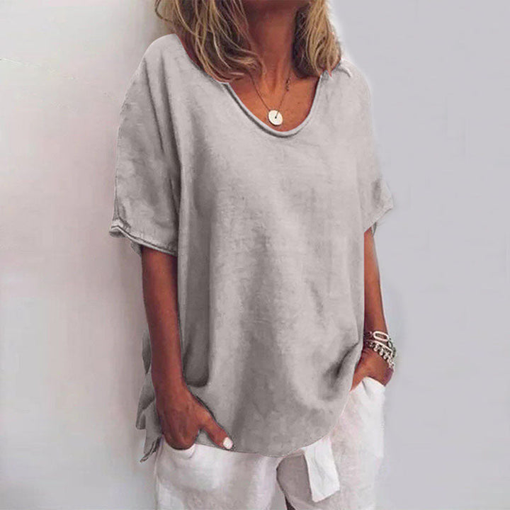Araceli | Blusa de escote en V manga corta