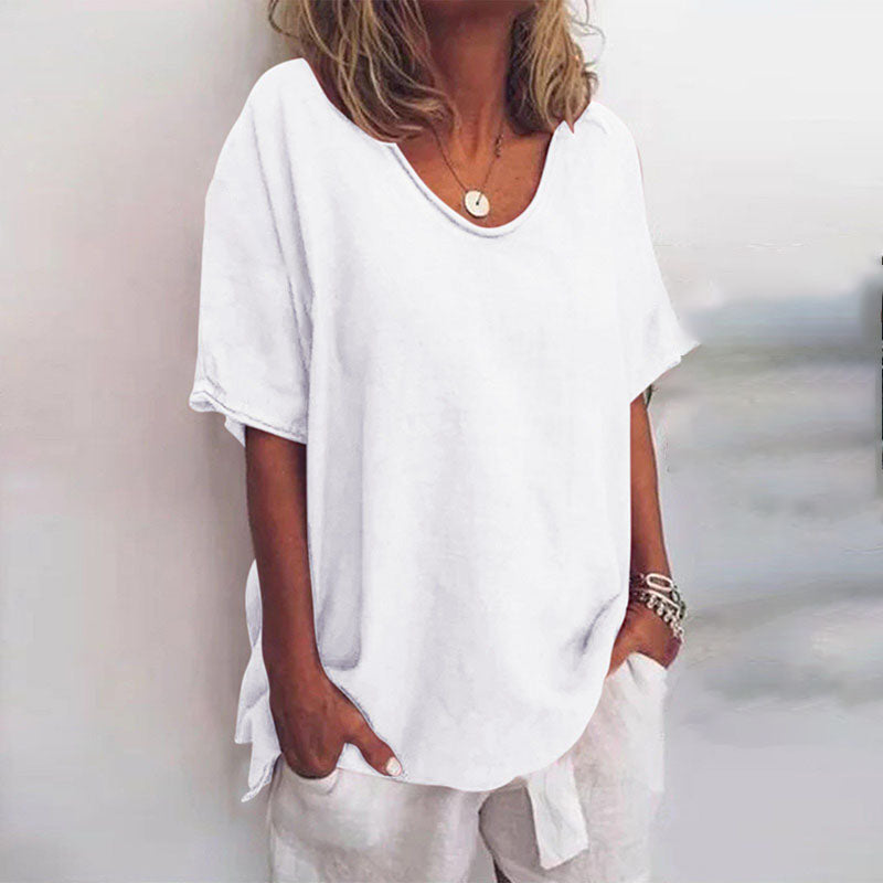 Araceli | Blusa de escote en V manga corta
