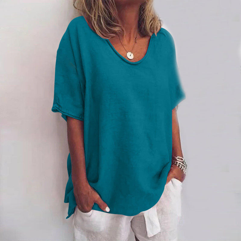 Araceli | Blusa de escote en V manga corta