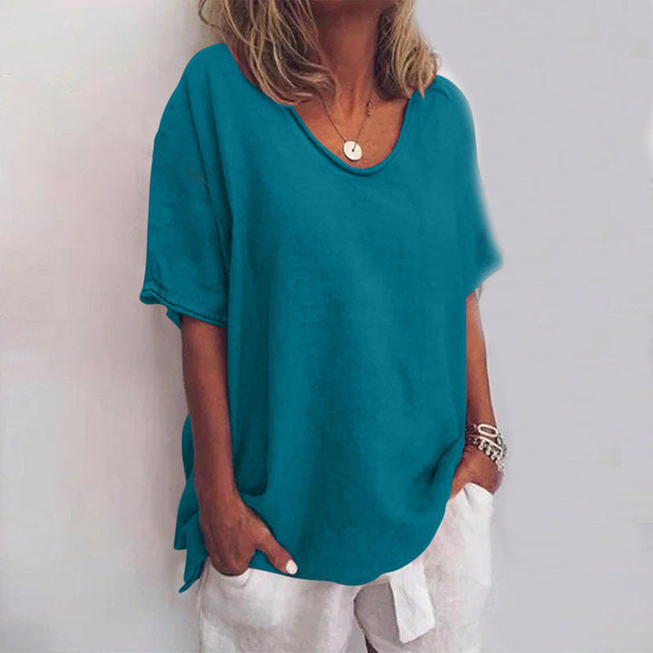 Araceli | Blusa de escote en V manga corta