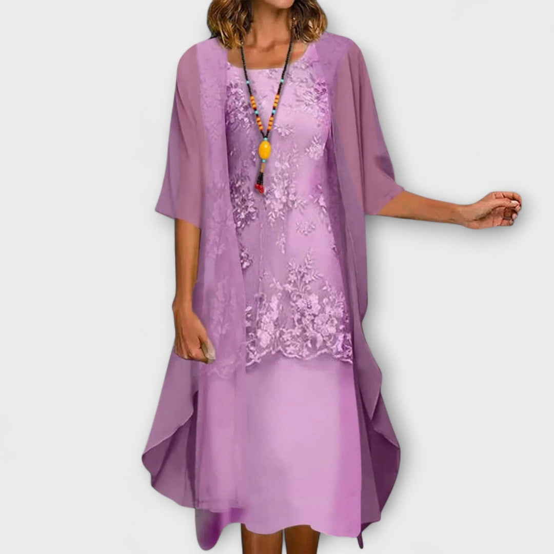 Mónica | Vestido floral de manga ancha