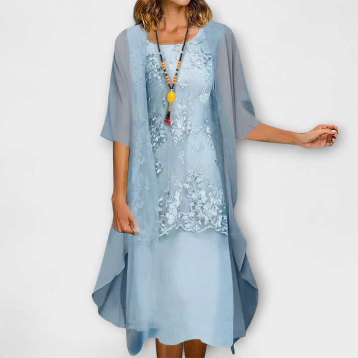 Mónica | Vestido floral de manga ancha