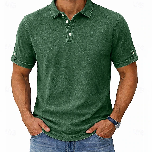 Salvador | Polera polo con lavado vintage