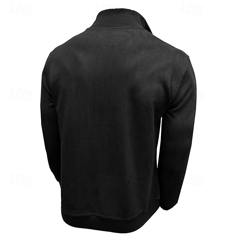 Gustavo | Sweatshirt con cuello alto y cierre medio