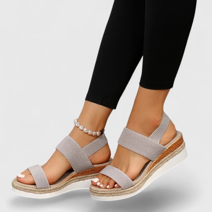 Evelyn | Sandalias con plataforma de yute