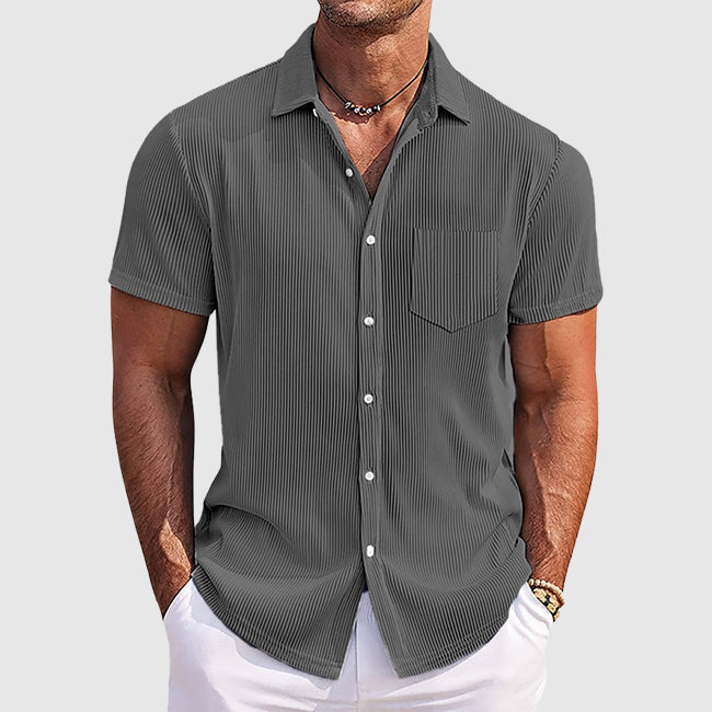 Sixto | Camisa de manga corta con textura acanalada