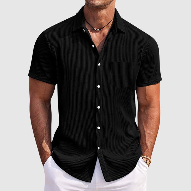 Sixto | Camisa de manga corta con textura acanalada