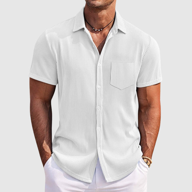 Sixto | Camisa de manga corta con textura acanalada