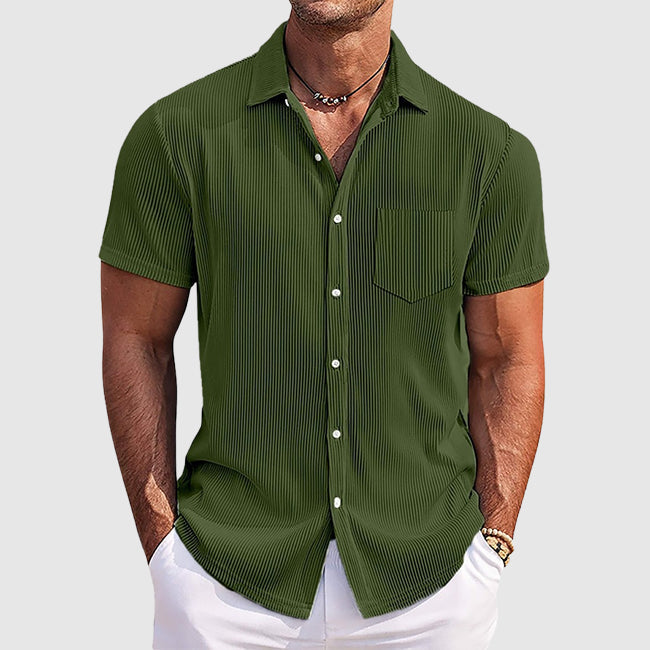 Sixto | Camisa de manga corta con textura acanalada