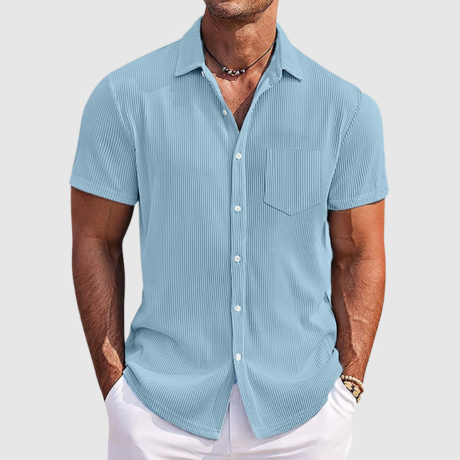 Sixto | Camisa de manga corta con textura acanalada