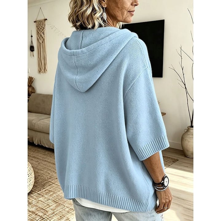 Violeta | Sweater tejido con capucha
