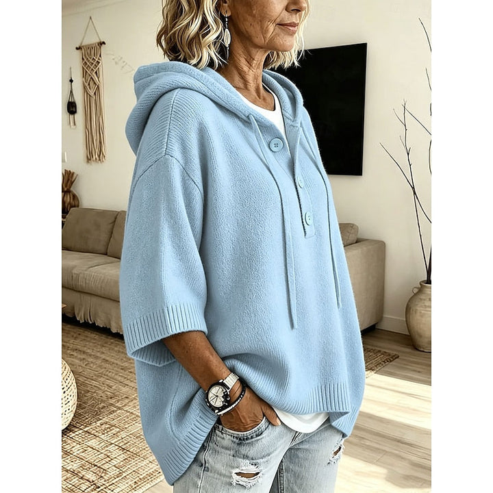 Violeta | Sweater tejido con capucha
