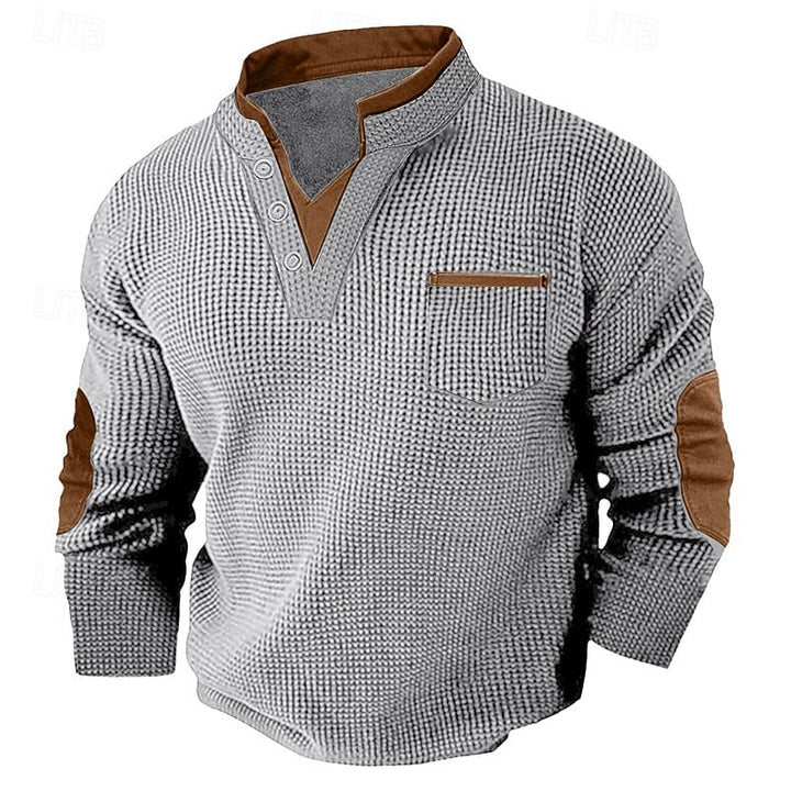 Vladimir | Polerón henley de textura waffle