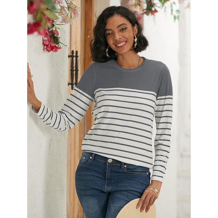 Yamilet | Polera a rayas de manga larga
