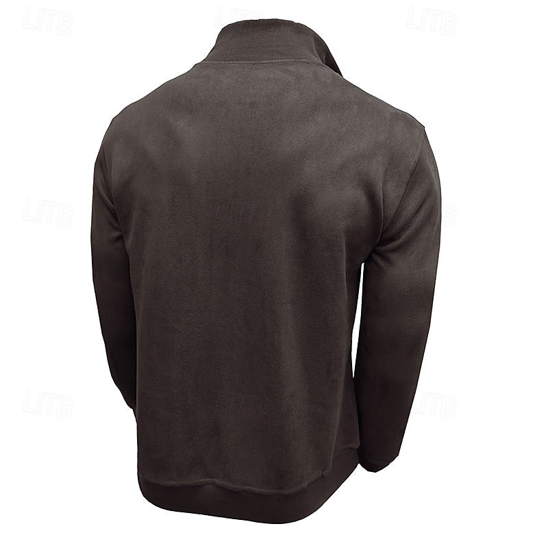 Gustavo | Sweatshirt con cuello alto y cierre medio