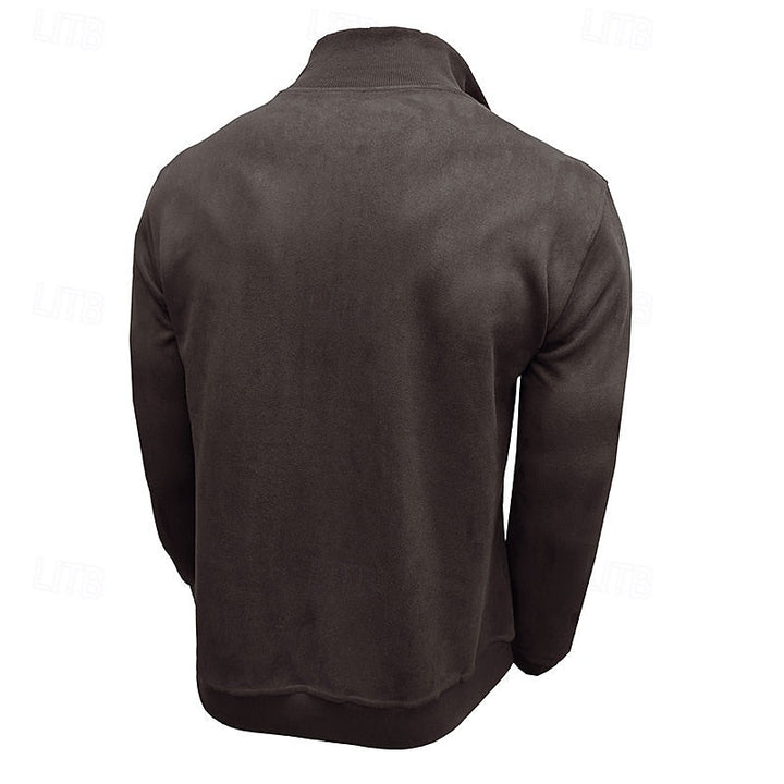 Gustavo | Sweatshirt con cuello alto y cierre medio