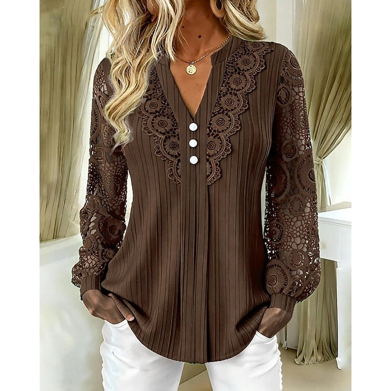 Ismenia | Blusa manga larga con encaje