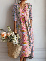María Magdalena | Vestido floral escote en V