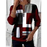 Custodia | Polerón con cuello de cierre y diseño color block