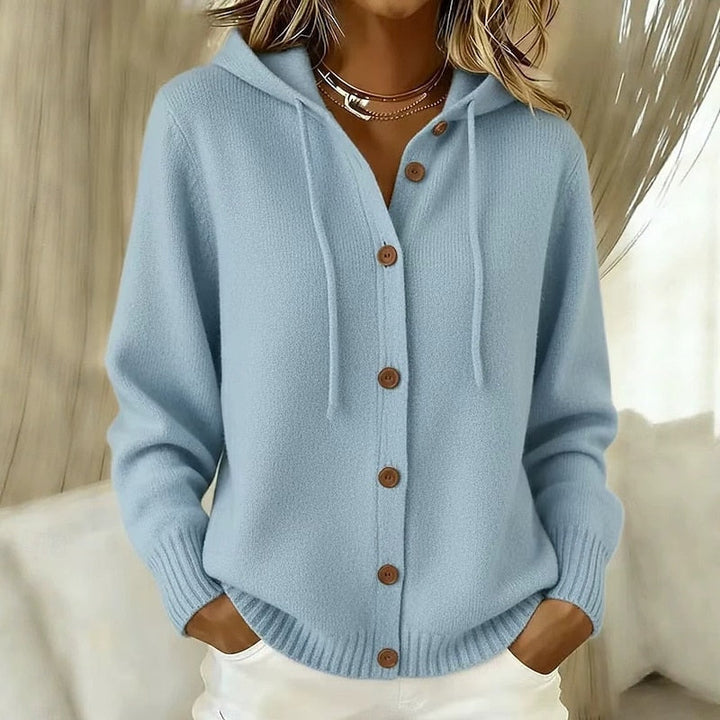 Helena | Cardigan con capucha y botones