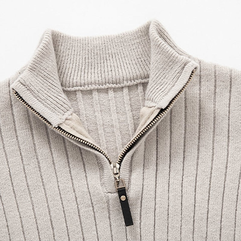 Eduardo | Sweater medio cierre acanalado