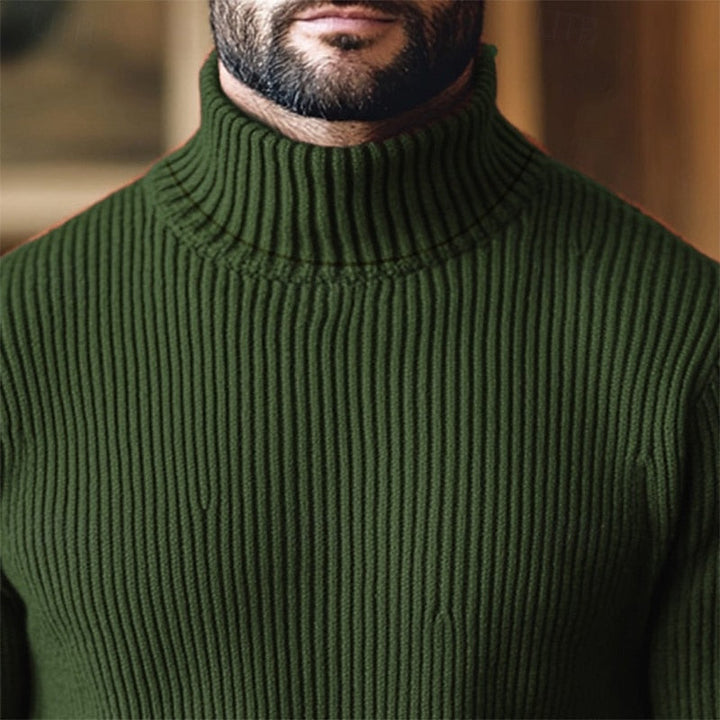 Leandro | Sweater cuello alto acanalado