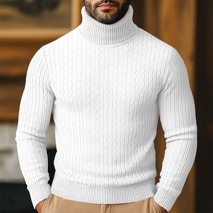 Reinaldo | Sweater cuello alto de punto trenzado